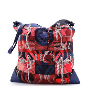 Hermes PM Silky City Bag Printed Silk and Leather